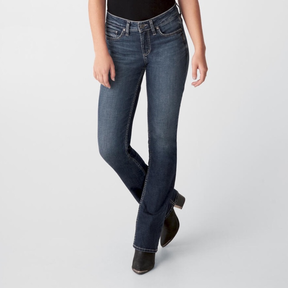 Silver Jeans Suki Mid Rise Slim Bootcut Jeans Ladies 33 x 30